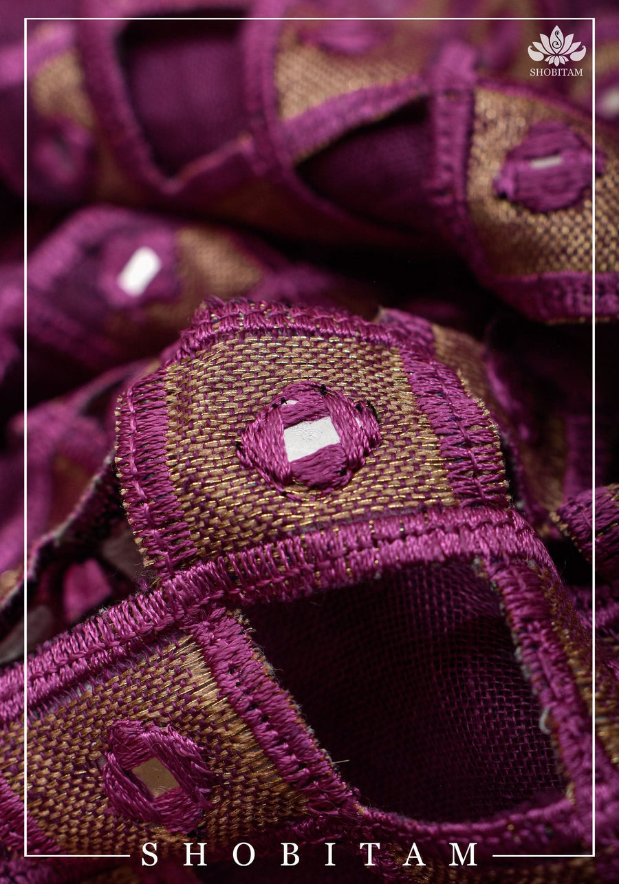 Linen Cutwork Saree with Running Blouse | Premium Handcrafted Cutwork – IZMA - Image 6