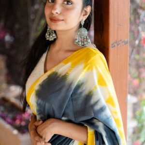 IZMA Holi Special Tie Dye Katan Silk Handloom Saree – Multicolour Festive Collection