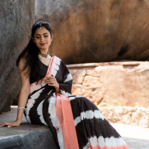 IZMA Holi Special Tie Dye Katan Silk Handloom Saree – Multicolour Festive Collection