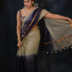 Izma | Bhagalpuri Kota Doria Silk Saree | Dual Shade Half & Half Color Saree | Lightweight Elegant Ethnic Wear