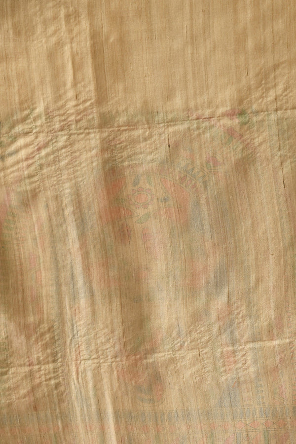 Izma | Bhagalpuri Handloom Tussar Gicha Silk Saree with Madhubani Hand Painting | Pure Silk Mark Certified | Traditional Handcrafted Saree - Image 8